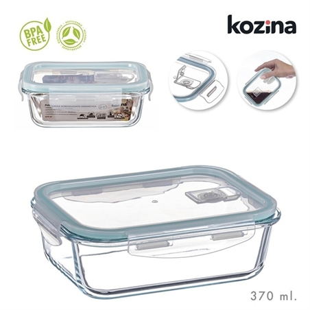 Lunch Box Rettangolare In Borosilicato 370 Ml