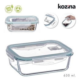 Lunch Box Rettangolare In Borosilicato 630 Ml