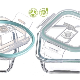 Lunch Box Rettangolare In Borosilicato 1040 Ml