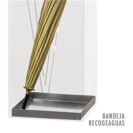 Portaombrelli Metallico Quadrato Umbrella Cromato 20x50 cm