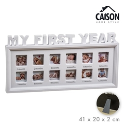 Portafoto Multiplo My First Year Bianco