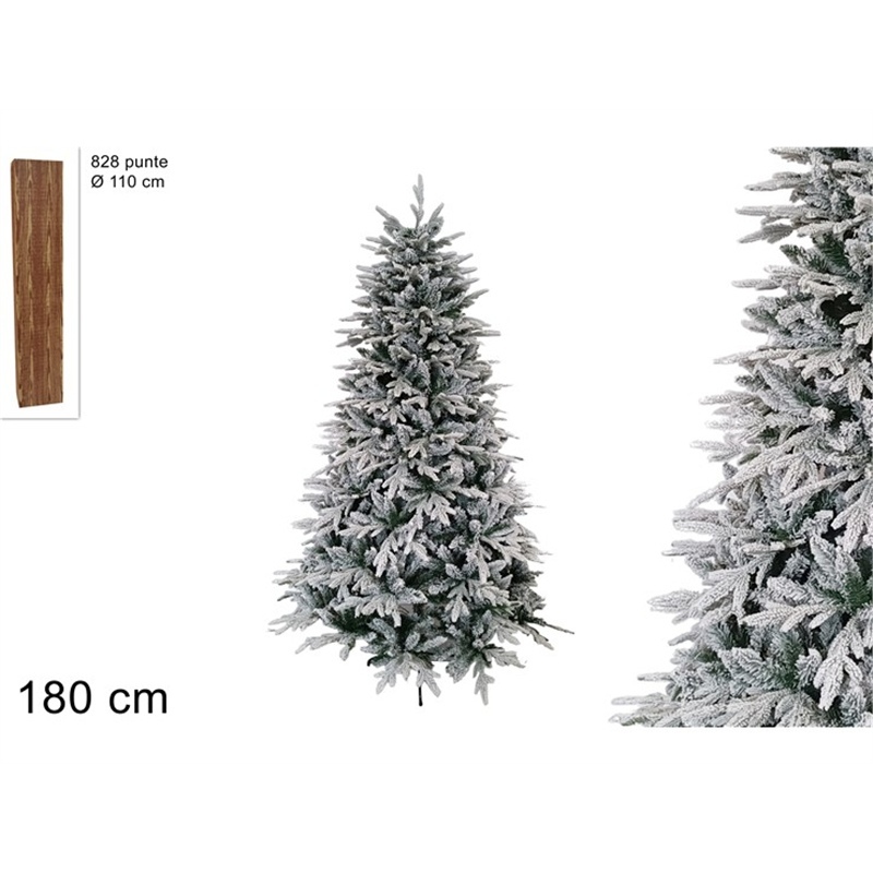 Albero In Pe+Pvc 180 Cm 828 Punte Innevato