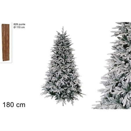 Albero In Pe+Pvc 180 Cm 828 Punte Innevato