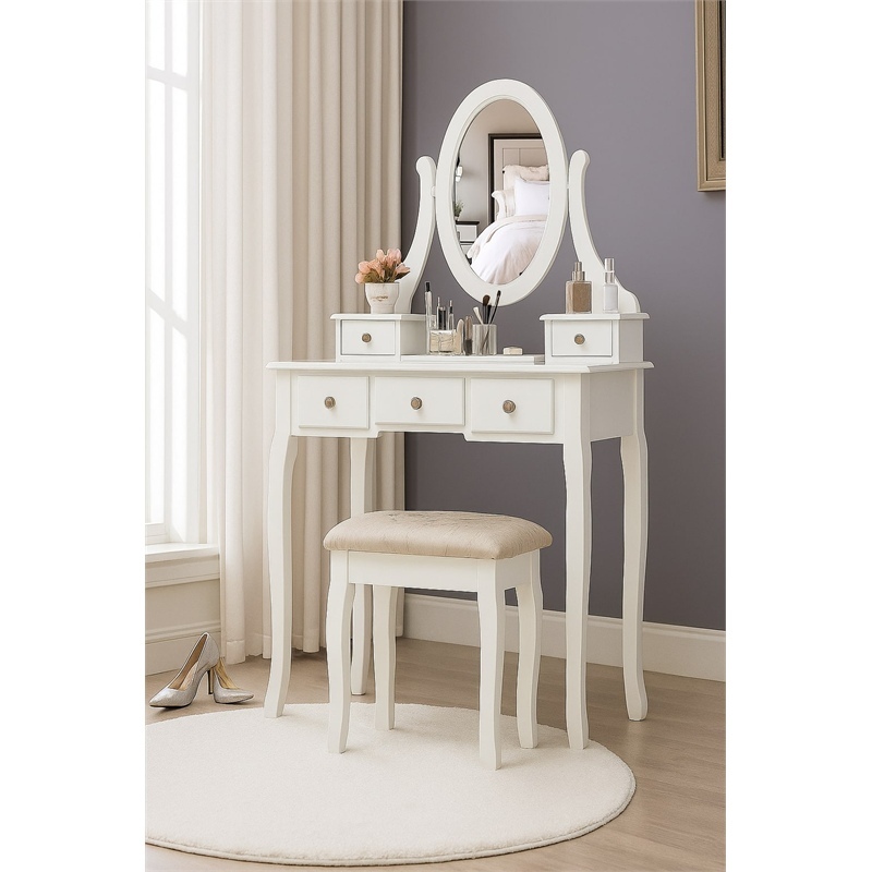 Toilette Con Specchio Ovale