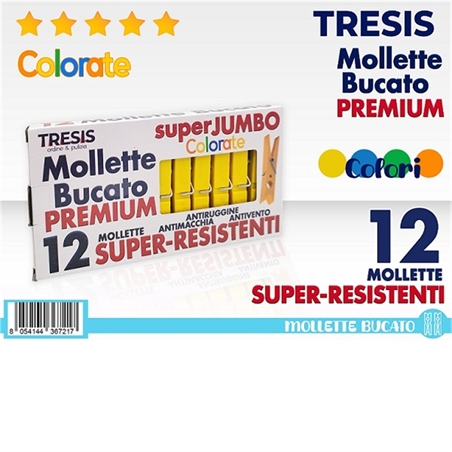 Set 12 Mollette In Plastica