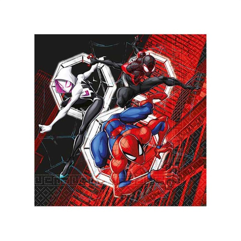 Tovaglioli 33x33 cm Spiderman World Of Webs 20 pezzi