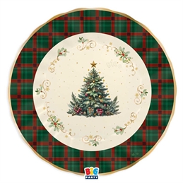 Piatti 30 cm Tartan Christmas 6 pezzi