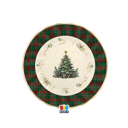 Piatti 20 cm Tartan Christmas 6 pezzi