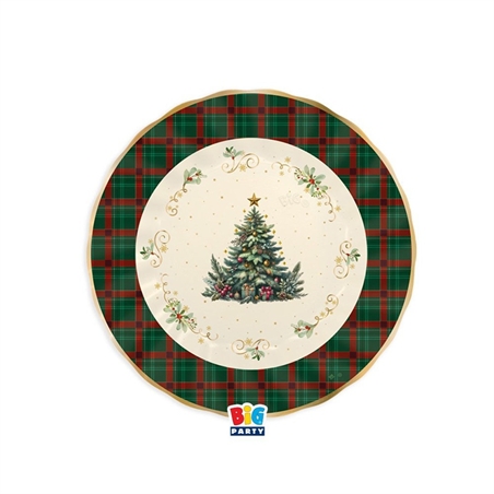 Piatti 20 cm Tartan Christmas 6 pezzi
