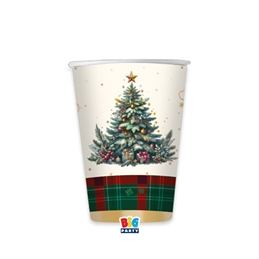 Bicchieri 250 cc Tartan Christmas 6 pezzi