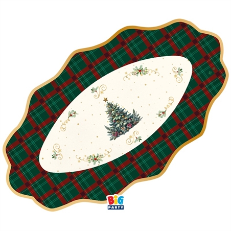 2 Raviere 36 x 20 cm Tartan Christmas