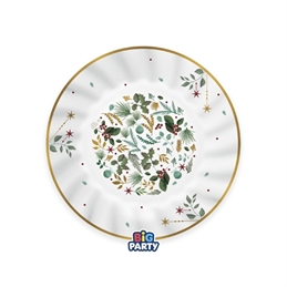 6 Piatti Ø 20 cm White Christmas