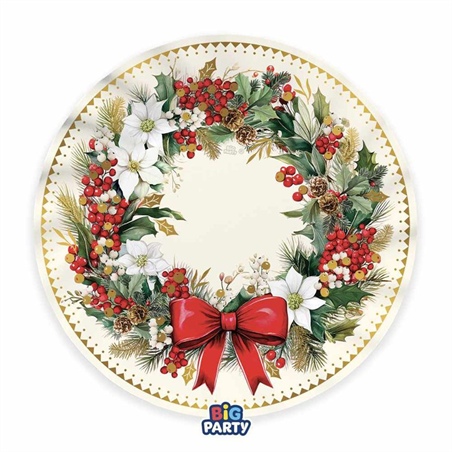 Piatti Fondi 24 cm Vintage Christmas 6 pezzi