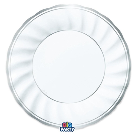 Piatti 30 cm Classic Silver Metal 6 pezzi