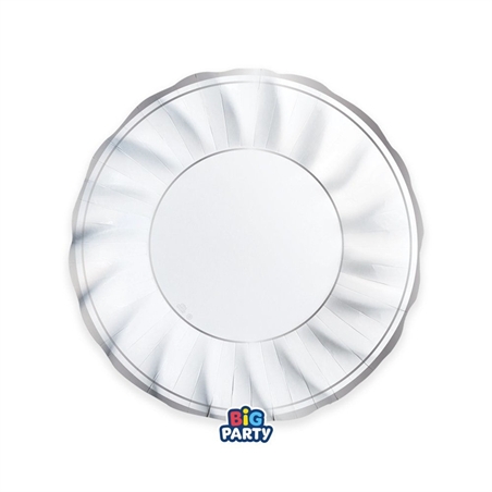 Piatti 25 cm Classic Silver Metal 6 pezzi