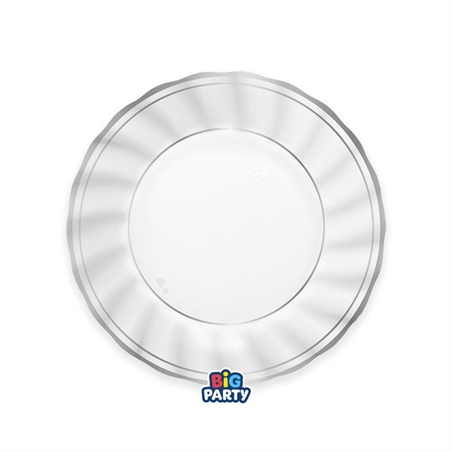 Piatti Fondi 24 cm Classic Silver Metal 6 pezzi