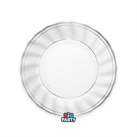 Piatti 20 cm Classic Silver Metal 6 pezzi