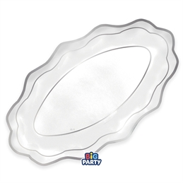 2 Raviere 36 x 20 cm Classic Silver Metal