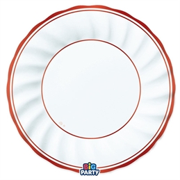 Piatti 30 cm Classic Red Metal 6 pezzi