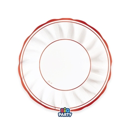 Piatti 25 cm Classic Red Metal 6 pezzi