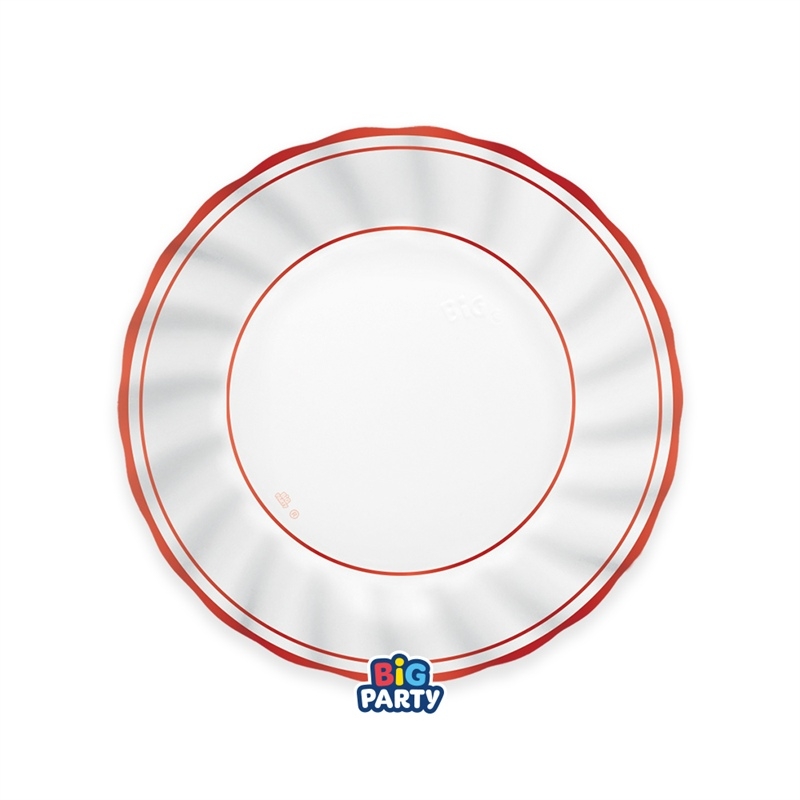 Piatti 20 cm Classic Red Metal 6 pezzi