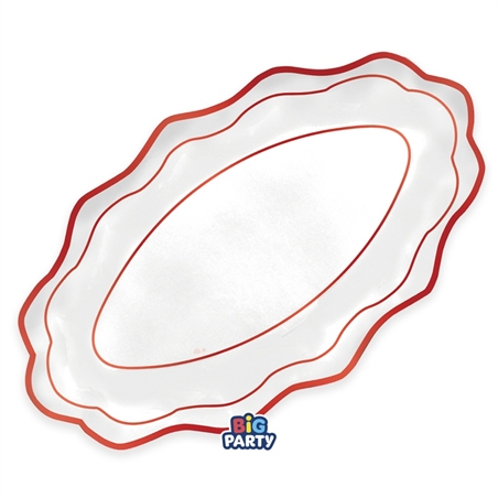 2 Raviere 36 x 20 cm Classic Red Metal