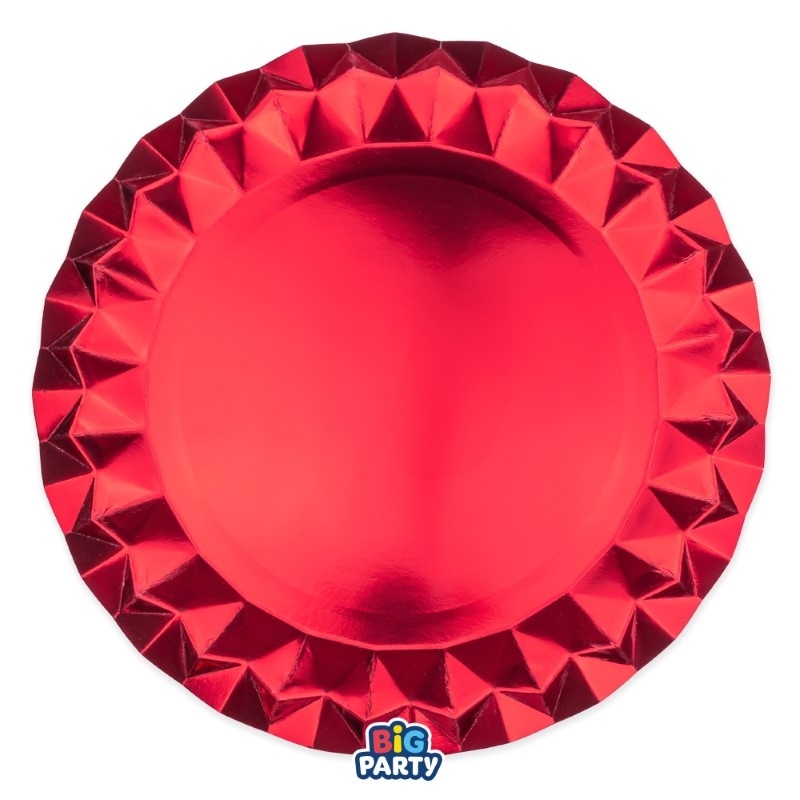 Sottopiatti Diamant 32 cm Rosso Metal 6 pezzi