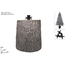 Tronco Per Albero In Vetroresina Diametro 32 Cm H 34 Marrone