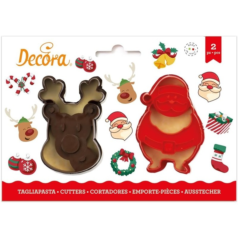 Set 2 Tagliapasta Babbo Natale E Renna