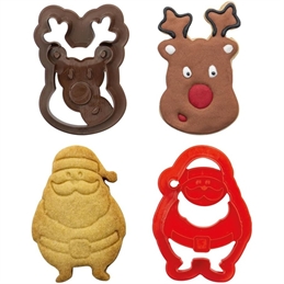 Set 2 Tagliapasta Babbo Natale E Renna