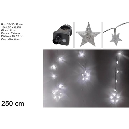 Tenda Stella 138 Led 12 Fili 
