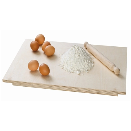 Spianatoia e Mattarello in Pioppo e Faggio Naturale 57x37x0,9 cm