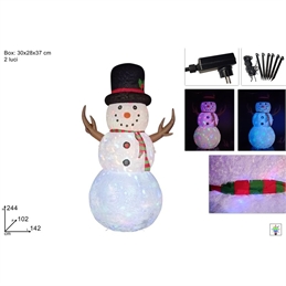 Pupazzo Di Neve 244 Cm Gonfiabile Con Proiettore