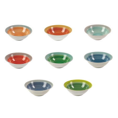 Insalatiera bicolore 8 colori assortiti Ø 20 x h. 6,5 cm