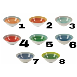 Insalatiera bicolore 8 colori assortiti Ø 20 x h. 6,5 cm