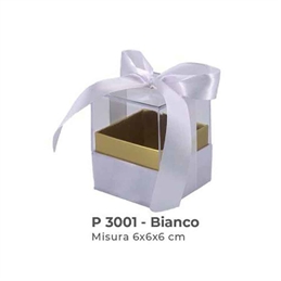 Scatole Plexiglas Con Fiocco E Base Velluto 6x6x6 cm