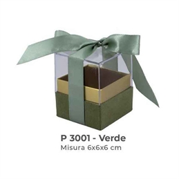Scatole Plexiglas Con Fiocco E Base Velluto 6x6x6 cm