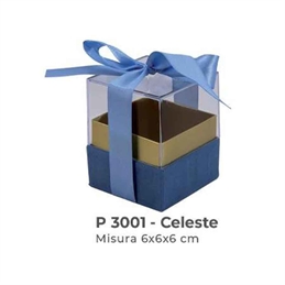 Scatole Plexiglas Con Fiocco E Base Velluto 6x6x6 cm