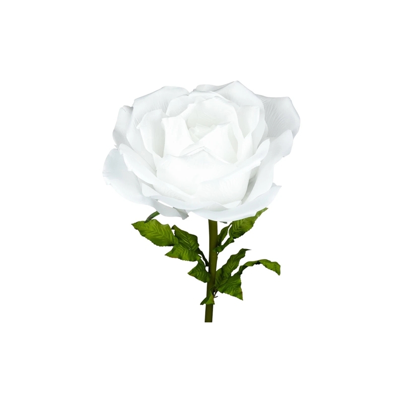 Rosa Diametro 50 Cm Con Stelo H 100 Bianca