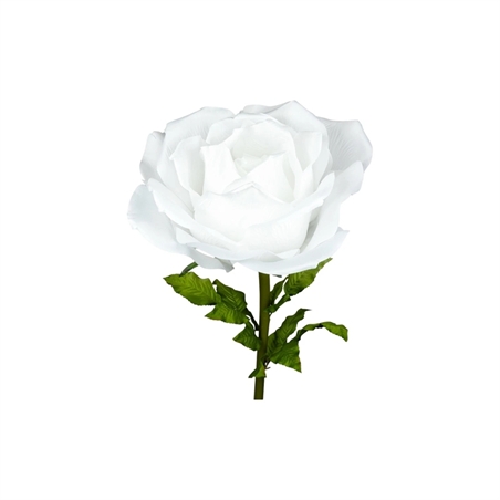Rosa Diametro 50 Cm Con Stelo H 100 Bianca