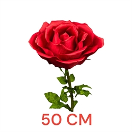 Rosa Diametro 50 Cm Con Stelo H 100 Rossa