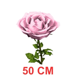 Rosa Diametro 50 Cm Con Stelo H 100 Old Pink