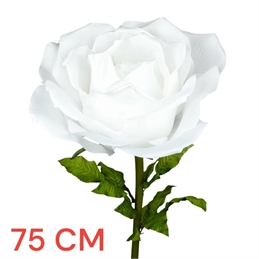 Rosa Diametro 75 Cm Con Stelo H 100 Bianca