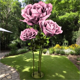 Rosa Diametro 75 Cm Con Stelo H 100 Old Pink