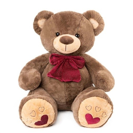 Orso 60 Cm Con Fiocco Rosso