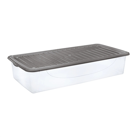 Dodo’s Stock-Box 35,6 Litri Trasparente Con Coperchio Colorato Per Sfruttare Ogni Spazio.