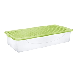 Dodo’s Stock-Box 35,6 Litri Trasparente Con Coperchio Colorato Per Sfruttare Ogni Spazio.