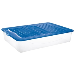Dodo’s Stock-Box 56,4 Litri Trasparente Con Coperchio Colorato Per Sfruttare Ogni Spazio.