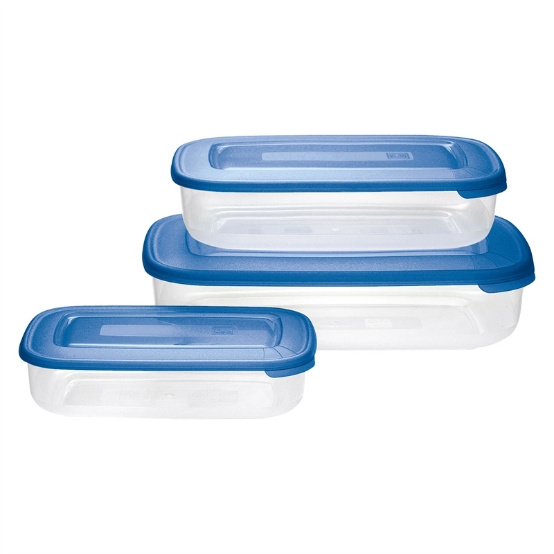 Contenitori Food Rettangolare Set 3 Oceano trasparente