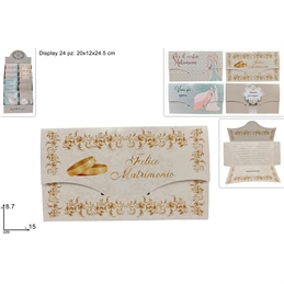 Biglietto Matrimonio 8,7 x 15 Cm